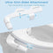 BYRISON Bidet for Toilet, Ultra-Slim Bidet Attachment with Dual Nozzle (Feminine/Posterior Wash), Adjustable Water Pressure, WC Toilet Seat Bidet with Brass Inlet and Metal Hose, Easy Installation