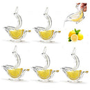 Wanfoou 5 Pcs Lemon Juicer Squeezer, Lemon Squeezer Lemon Juicer Clip, Acrylic Manual Lemon Slice Squeezer Convenient Fruit Juicer for Home Kitchen(Transparent)