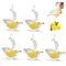 Wanfoou 5 Pcs Lemon Juicer Squeezer, Lemon Squeezer Lemon Juicer Clip, Acrylic Manual Lemon Slice Squeezer Convenient Fruit Juicer for Home Kitchen(Transparent)