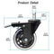Dr.Luck 3" Office Chair Caster Wheels (Set of 5) - Rollerblade Style Heavy Duty & Safe for All Floors Including Hardwood w/Universal Fit 3" w/Brake Transparent