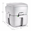 SereneLife Portable Toilet with Carry Bag – Indoor Outdoor Toilet with CHH Piston Pump & Level Indicator – 5.3 Gallon Large Waste Tank – 100-120 Flushes for RV, Camping, Hiking & Boating