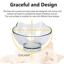 iDopick Cat Bowl, Elevated Dog Food and Water Transparent Bowl with Raised Stand 15°Adjustable Tilted, Pet Feeder for Kitten Puppy Cats