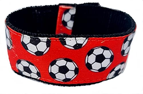 Soccer sleeve scrunchies (pair) RED, From the ORIGINAL USA inventor, Soccer sleeve holders, Soccer sleeve straps, Red, One size fits all