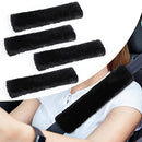 Ouzorp 4 Pack Universal Soft Faux Sheepskin Seat Belt Shoulder Pad for a More Comfortable Driving, Seat Belt Shoulder Strap Covers for Car Interior Accessories