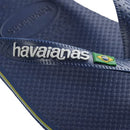 Havaianas Men's Brazil Logo Flip Flop Sandal, Navy Blue, 9-10
