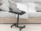 SHW Height Adjustable Mobile Laptop Stand Desk Rolling Cart, Height Adjustable from 28'' to 33'', Black