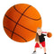 Silent Basketball Dribbling Indoor, Lightweight Uncoated High Density Foam Ball, 2023 Newest Foam Basketball Indoor Training Ball for Patios Playrooms Stadiums Yards