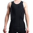 Minimal Men’s Padded Compression Shirt Sports Protective Vest Rash Guard Soccer Basketball Training Tank Top