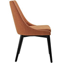 Modway Viscount Mid-Century Modern Upholstered Fabric Dining Chair in Orange