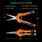 VIVOSUN 6.5" Gardening Hand Pruner Pruning Shear with Straight Stainless Steel Blades Orange