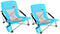 Nice C Low Beach Camping Folding Chair, Ultralight Backpacking Chair with Cup Holder & Carry Bag Compact & Heavy Duty Outdoor, Camping, BBQ, Beach, Travel, Picnic, Festival (2 Pack of Blue)