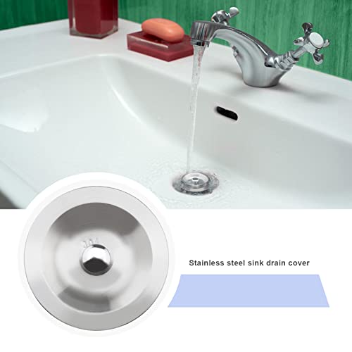 2PCS Kitchen Sink Drain Stopper 90mm 304 Stainless Steel Sealing Lid Sink Plug with Rubber Seal for 110mm Diameter Kitchen Sink Drain Hole