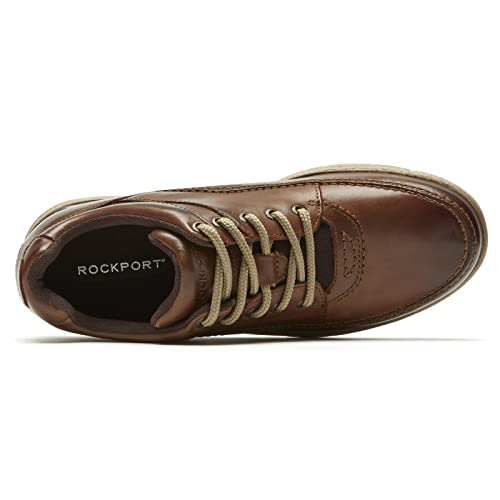 ROCKPORT Men's World Tour Classic Walking Shoe Sneaker, Brown Leather, 9 US