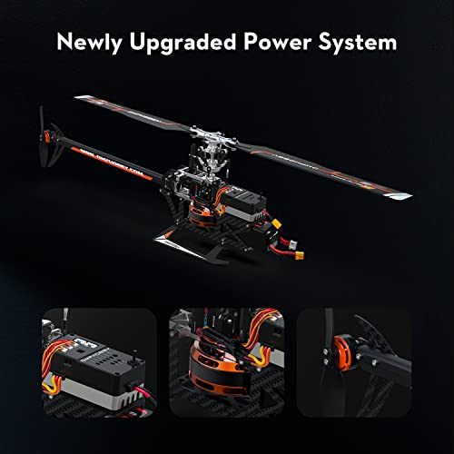 OMPHOBBY M2 EVO RC Helicopter for Adults Dual Brushless Motors Direct Drive 6CH RC Helicopter Remote Controlled Outdoor Superior 3D Remote Control Aeroplane Upgraded Mini Drone BNF (Red)