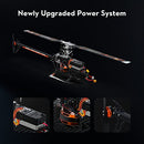 OMPHOBBY M2 EVO RC Helicopter for Adults Dual Brushless Motors Direct Drive 6CH RC Helicopter Remote Controlled Outdoor 3D Remote Control Aeroplane Upgraded Mini Drone BNF (Orange)