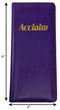 Acclaim Rigid Lawn Bowls Bowling Scorecard Holder Lightly Padded Synthetic Grain Leather Look Finish 23 cm x 11 cm with Spring Clip & Pen Loop (Purple)