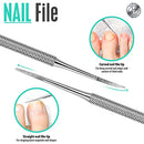 FANDAMEI 4 PCS Nail Care Kit, Nail Cuticle Nippers, Ingrown Toenail Tools Kit, Toenail File and Lifters Stainless Steel, Nail Lifter, Nail Cuticle Pushers, Professional Manicure and Pedicure Set