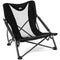 Cascade Mountain Tech Camping Chair - Low Profile Folding Chair for Camping, Beach, Picnic, Barbeques, Sporting Event with Carry Bag, Black