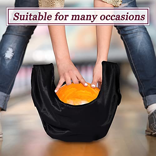 Zhanmai 2 Pack Bowling See Saws Washable Bowling Ball Polisher Bags Bowling Ball Cleaner Holder Bags Black Bowling Cleaner Towels for Bowling Ball Cleaning