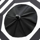 Sunnyglade 9ft Patio Umbrella Replacement Canopy Market Umbrella Top Outdoor Umbrella Canopy with 8 Ribs (Black and White)