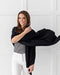 zestt Dreamsoft Travel Scarf, Wrap and Shawl for Women, Organic Cotton, Black, Unisize