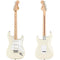 Squier by Fender Electric Guitar, Stratocaster Affinity Series, with 2-Year Warranty, Maple Fingerboard with Sealed Die-Casting Tuning Machines, Olympic White, Poplar Body, Maple Neck