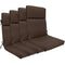 BOSSIMA Indoor Outdoor High Back Chair Cushions Replacement Patio Chair Seat Cushions Set of 4 (Olefin Coffee/Chocolate)