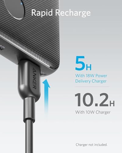 Anker Power Bank, USB-C Portable Charger 10000mAh with 20W Power Delivery, PowerCore Slim 10000 PD for iPhone 12/12 Mini/12 Pro/12 Pro Max, S10, Pixel 3, and More (Charger Not Included) (Black)
