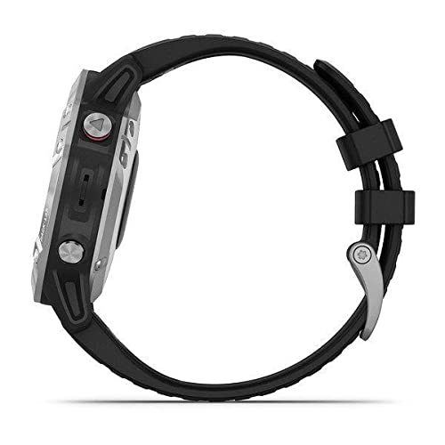 Garmin Fenix 6, Premium Multisport GPS Smartwatch, Silver With Black Band