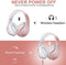 zihnic Bluetooth Headphones Over-Ear, Foldable Wireless and Wired Stereo Headset Micro SD/TF, FM for Cell Phone,PC,Soft Earmuffs &Light Weight for Prolonged Wearing(Rose)