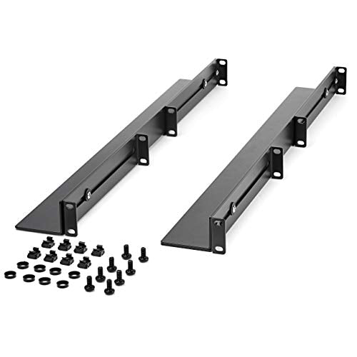 StarTech.com 1U Server Rack Rails with Adjustable Mounting Depth - 4 Post - EIA/ECA-310 Compliant - Supports up to 200lbs (UNIRAILS1UB)