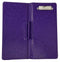 Acclaim Rigid Lawn Bowls Bowling Scorecard Holder Lightly Padded Synthetic Grain Leather Look Finish 23 cm x 11 cm with Spring Clip & Pen Loop (Purple)