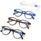 Reading Glasses Blue Light Blocking - Spring Hinges Round Eyeglasses for Men Women ,4 Pairs Mix Color Anti Glare Filter Lightweight Readers with Pouches (4 Pairs Mix Color, 1.75)