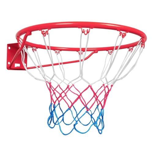 Centra Basketball Hoop Ring Rim Goal Net Toys Children Wall Mounted Outdoor Standard Size Steel 45CM Kids Adults