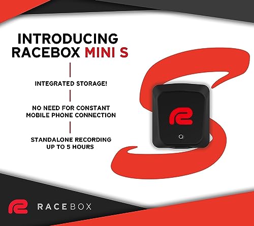 RACEBOX Mini S - Standalone GPS Based Performance Meter Box 25Hz - Car and Motorcycle Lap Timer and Drag Meter with Mobile App - Vehicle Racing Timing System
