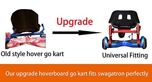 Hoverboard seat attachment, hoverboard go kart for adults & kids, accessories to transform hoverboard into go cart, hover carts for self balancing scooter with off-road tire and shock absorber, blue