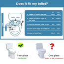 BYRISON Bidet for Toilet, Ultra-Slim Bidet Attachment with Dual Nozzle (Feminine/Posterior Wash), Adjustable Water Pressure, WC Toilet Seat Bidet with Brass Inlet and Metal Hose, Easy Installation