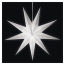 EMOS White Paper Pendant lamp with Star Motif with E14 Socket, Christmas Star with 3.2 m Power Cable, Paper Star with Hanging Device, for LED lamp up to 25 W, 60 cm, IP20 Indoor, for Hanging