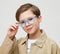 Boolavard 3 Pairs of Children's clear lenses Protect the Child's eyes from UVB UVA Blocking (Black, red, white)