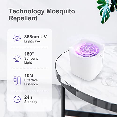 Bug Zapper, Mosquito Killer Lamp, UV Insect USB Charge Fly Zapper, Portable Electric Bug Zapper Trap, for Camping, Bedroom, Home, Safe Kids