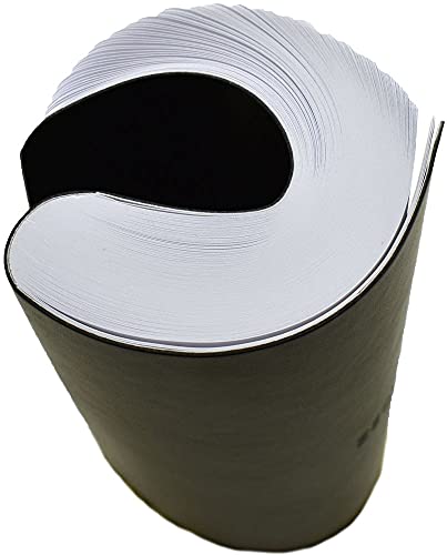 Zequenz Classic 360 Soft Cover Notebook, Soft Bound Journal, Medium, 5" x 7", 140 sheets / 280 pages, Blank, Plain, thick paper (black)