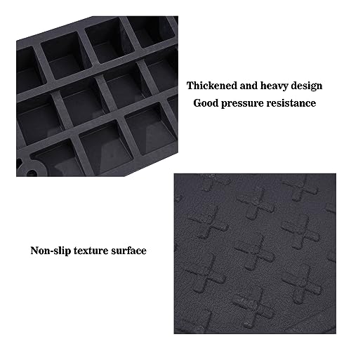 2Pack 4" Rise Rubber Curb Ramps Heavy Duty Driveway Curb Ramp 17000 Lbs Car Slope Ramp for Sidewalk Cars RV Trucks Shed Access Bike Pets Scooter Wheelchair 23.6x9.8x4inch (4'' Rise)