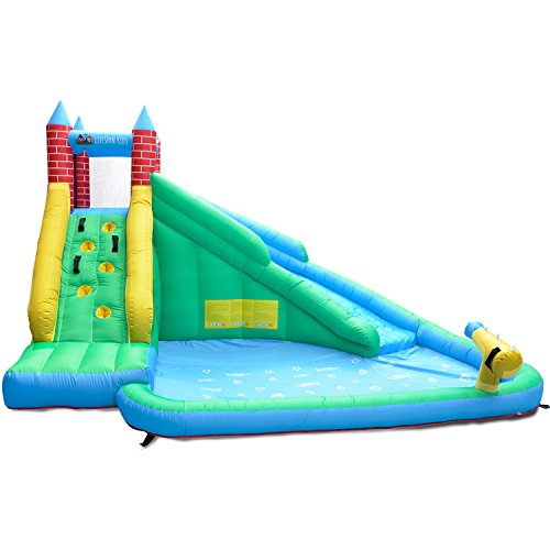 Lifespan Kids Inflatable Windsor 2 Slide and Splash Water Play Childrens Play Ground Outdoor