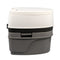 Camco Premium Travel Toilet | Features a 5.3-Gallon Detachable Holding Tank and is Designed for Camping, Hiking, Boating, RVing and More, Acrylonitrile Butadiene Styrene, White & Grey (41544)