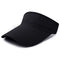 Ginojex Sports Sun Visor Cap Golf Baseball Beach Summer UV Protection Unisex Hat Adjustable Breathable Empty Top - Black