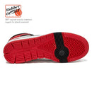 Avia 821 High Top Sneakers for Men, Indoor or Outdoor Mens Basketball Shoes, Size 7 to 16 Retro High Top Shoes Men or Women, Black/Red/White Trim, 12.5 Women/11 Men