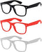 Boolavard 3 Pairs of Children's clear lenses Protect the Child's eyes from UVB UVA Blocking (Black, red, white)