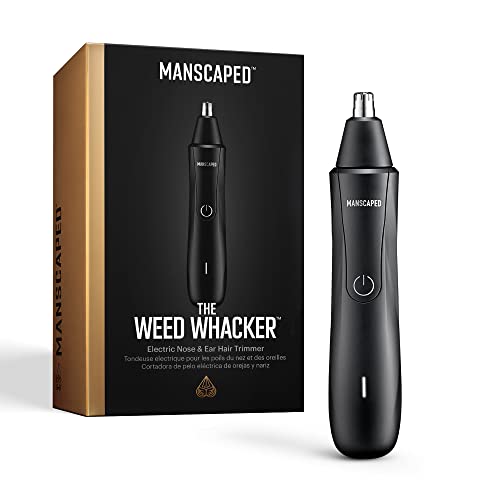 MANSCAPED™ The Weed Whacker™ Nose and Ear Hair Trimmer – 9,000 RPM Precision Tool with Rechargeable Battery, Wet/Dry, Easy to Clean, Hypoallergenic Stainless Steel Replacement blade