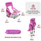SunnyFeel Low Folding Camping Chair, Portable Beach Chairs, Mesh Back Lounger for Outdoor Lawn Beach Camp Picnic (Pink)