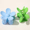 【4Pcs】- Big Hair Claw Clips Matte Flower Hair Clips, MH MOIHSING Non Slip Cute Hair Catch Barrettes Jaw Clamps for Medium Thick Hair Candy Color Butterfly Clips Acrylic Jaw Clips for Women Girls